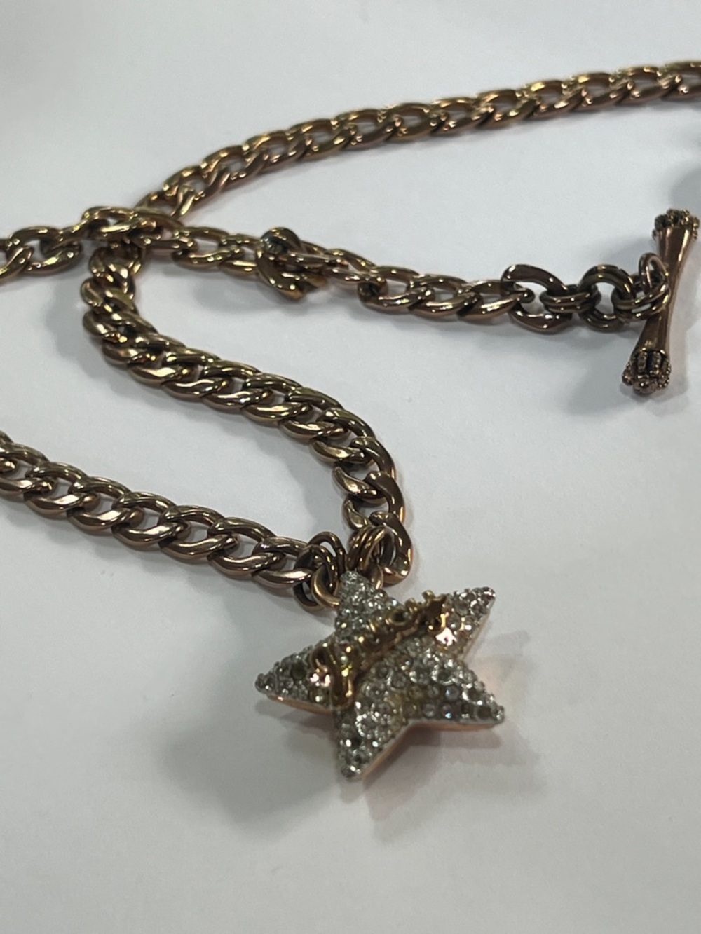 Gold Chain Necklace with Crystal Star Pendant by - Picture 6 of 7